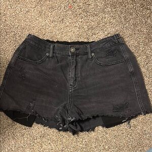 Black Distressed Women's Shorts